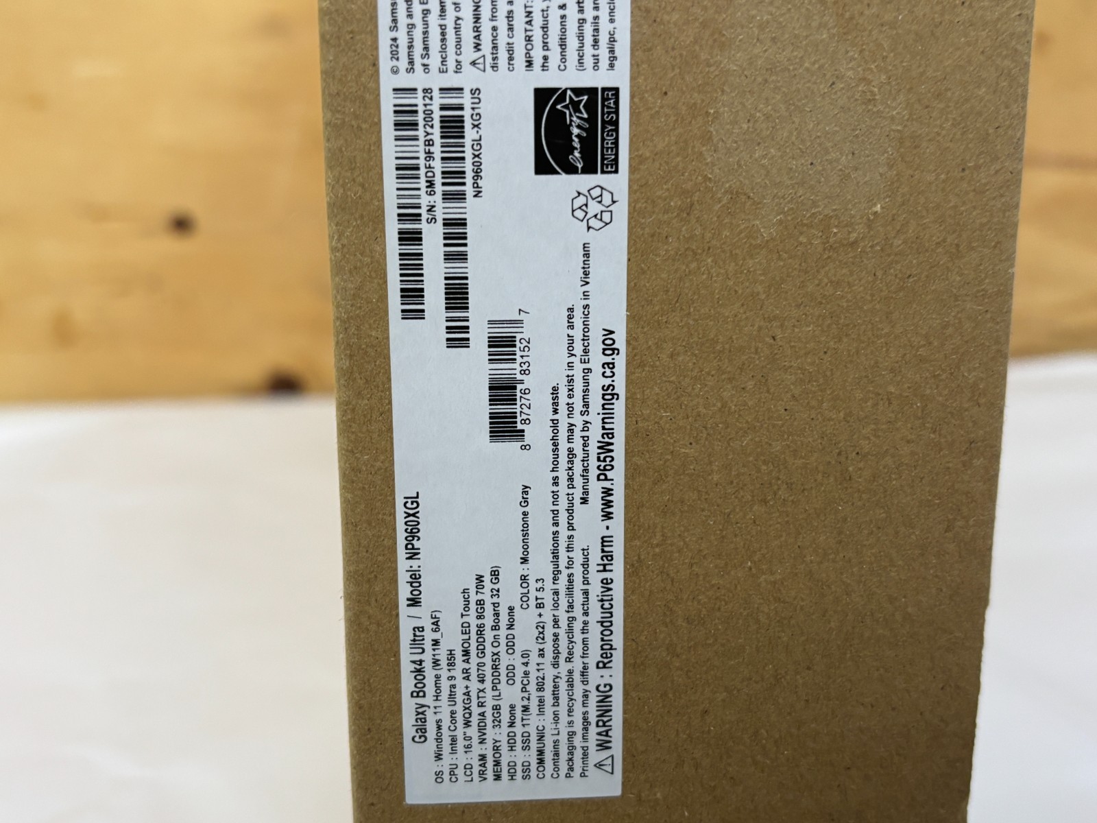 Samsung Galaxy Book4 Ultra 16 i9 Ultra RTX 4070 32GB 1TB AMOLED Touch Gray -NEW