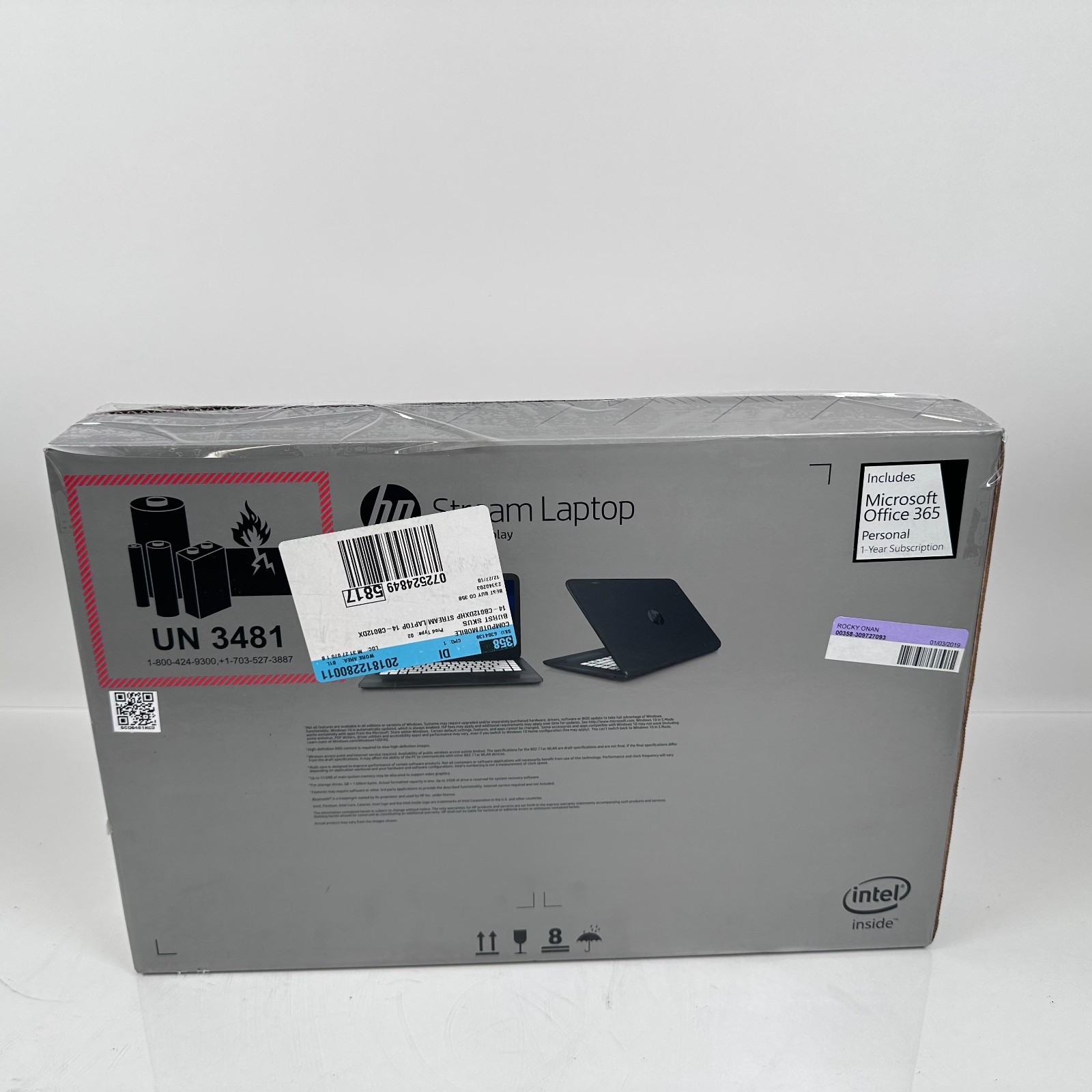 HP Stream 14-cb012dx 14″ Laptop 1.6GHz Intel Dual Core 4GB RAM 64GB