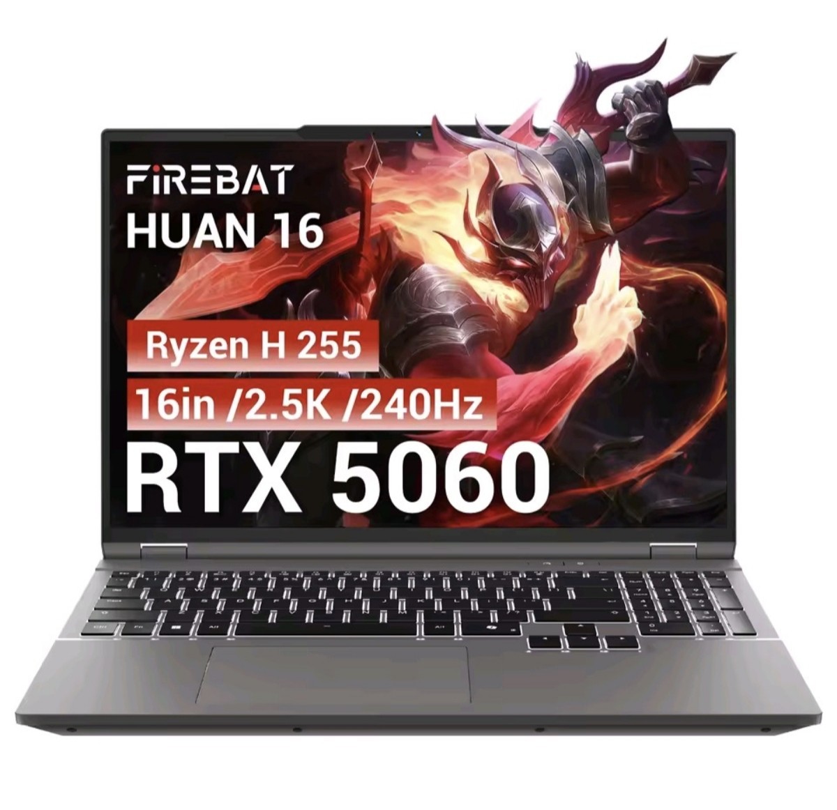 FIREBAT Huan 16 Pro Gaming Laptop – AMD Ryzen 7 H255, RTX 5060 8GB, 16GB DDR5…