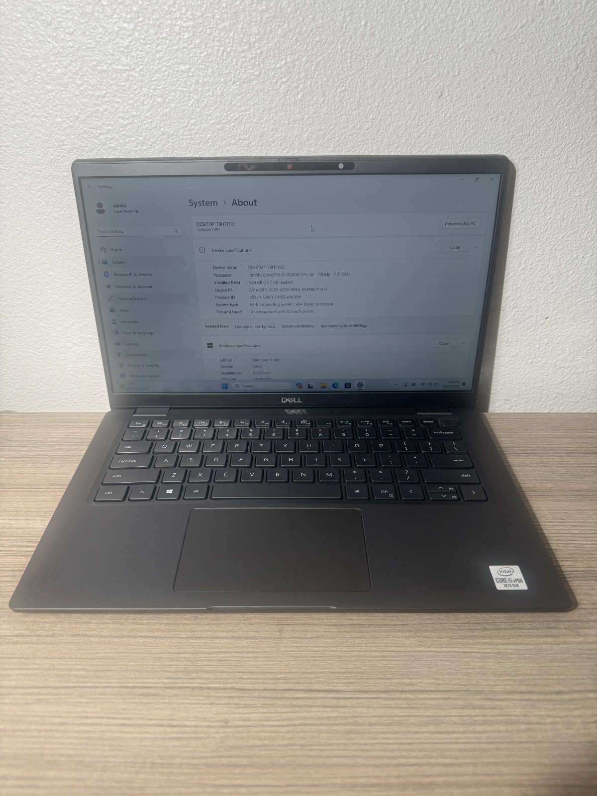 Dell Latitude 7410 14″ Touch [i5-10310U, 16GB RAM, 256GB NVMe] Win11Pro