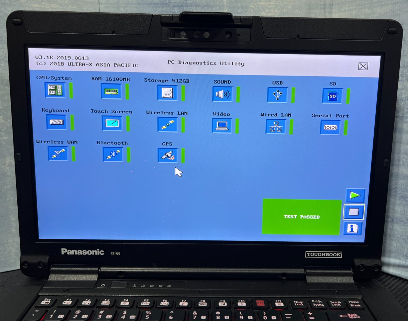 FZ-55C262CVM i5-8365U, 16GB,512GB SSD, Mem,VGA,HDMI, GPS, Touchscreen,Win11 25H2