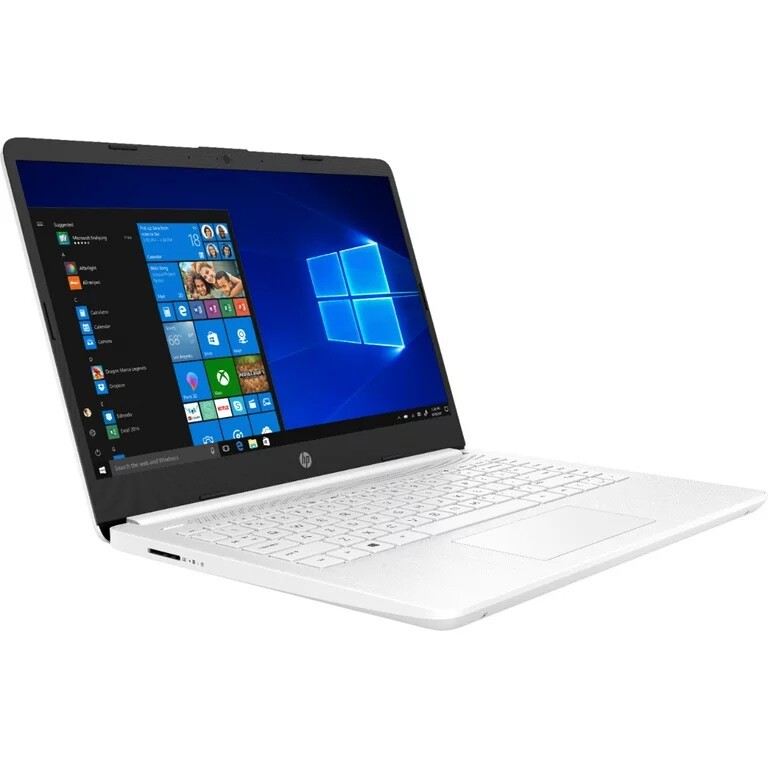 HP 14” Laptop: Intel Celeron, 4GB RAM, 64GB eMMC, Snowflake White