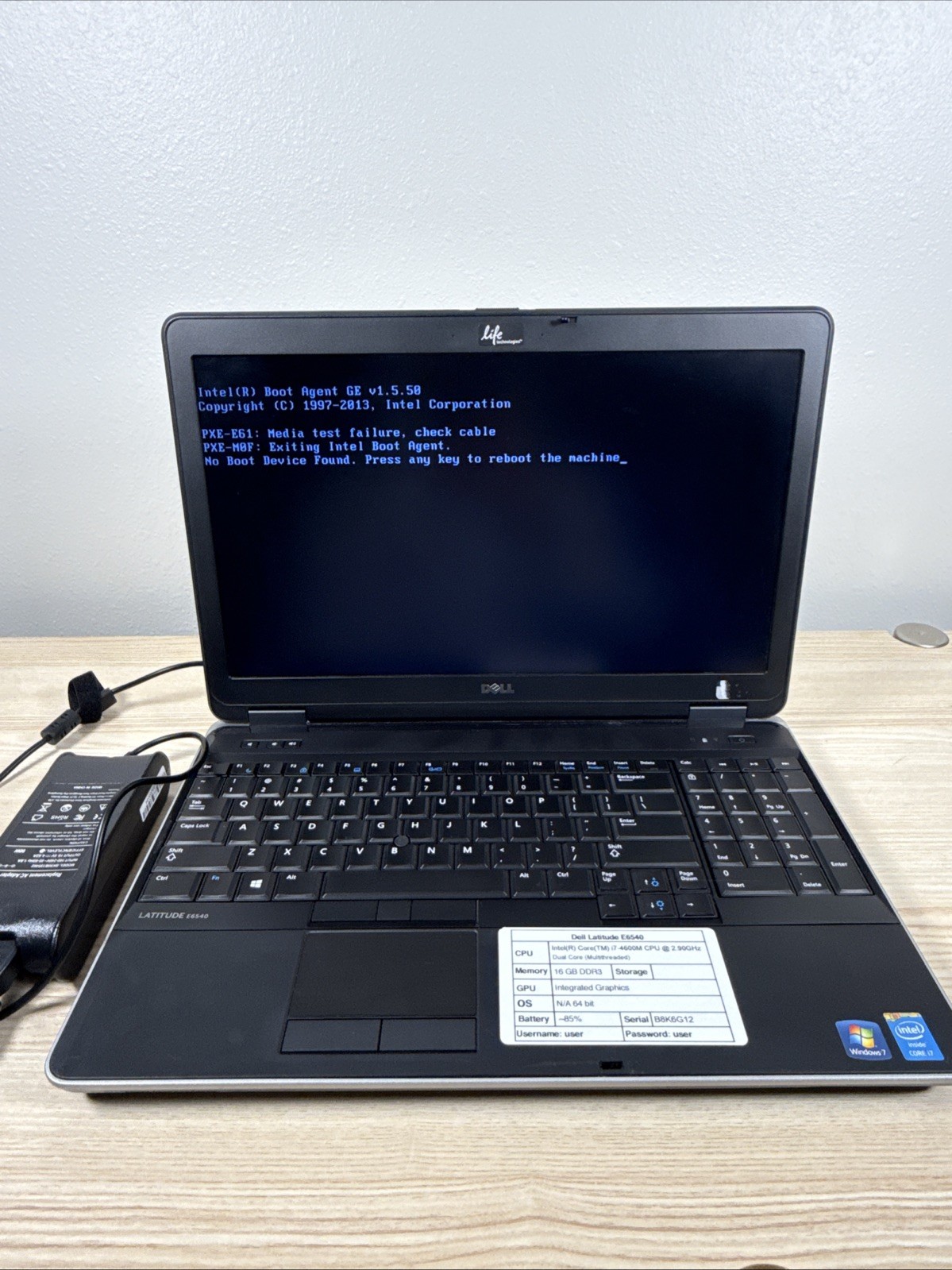 Dell 15.5″ Latitude E6540 Laptop i7-4600M 16GB – No HDD/OS