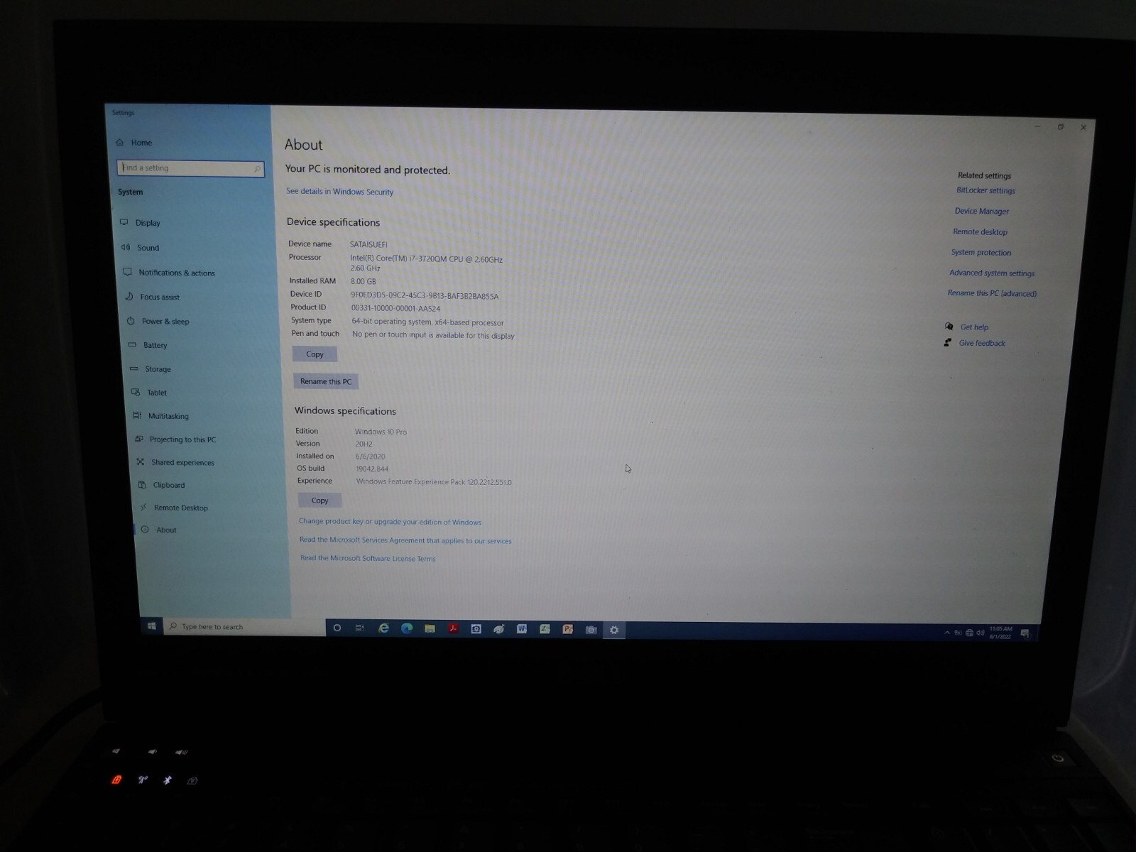 DELL PRECISION M4700 i7 2.8GHz 4GB RAM 1TB SATA HDD FHD 1080 HDMI USB3