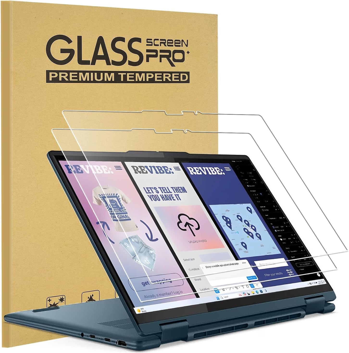 2-Pack Tempered Glass Screen Protectors for Lenovo IdeaPad 5 / 5i 16″ 2-in-1