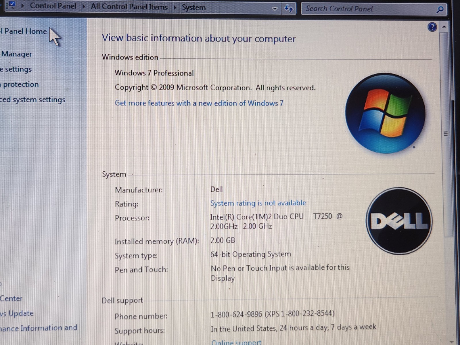 Dell Latitude E5400/C2D/2GB/250 or 160GB HD/Wi-Fi/DVD/Win 7 OS/Good Battery + AC
