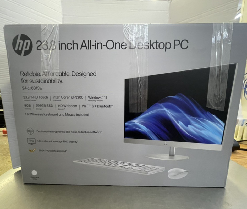 HP 23.8 inch All-in-One Desktop PC 24-cr0013w Brand New OPEN BOX(CJL006952)
