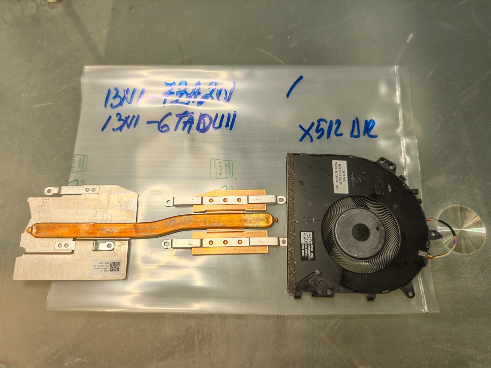 ASUS X512D F512D FAN HEATSINK 13N1-7ZA0201 13N1-6TA0U11 #