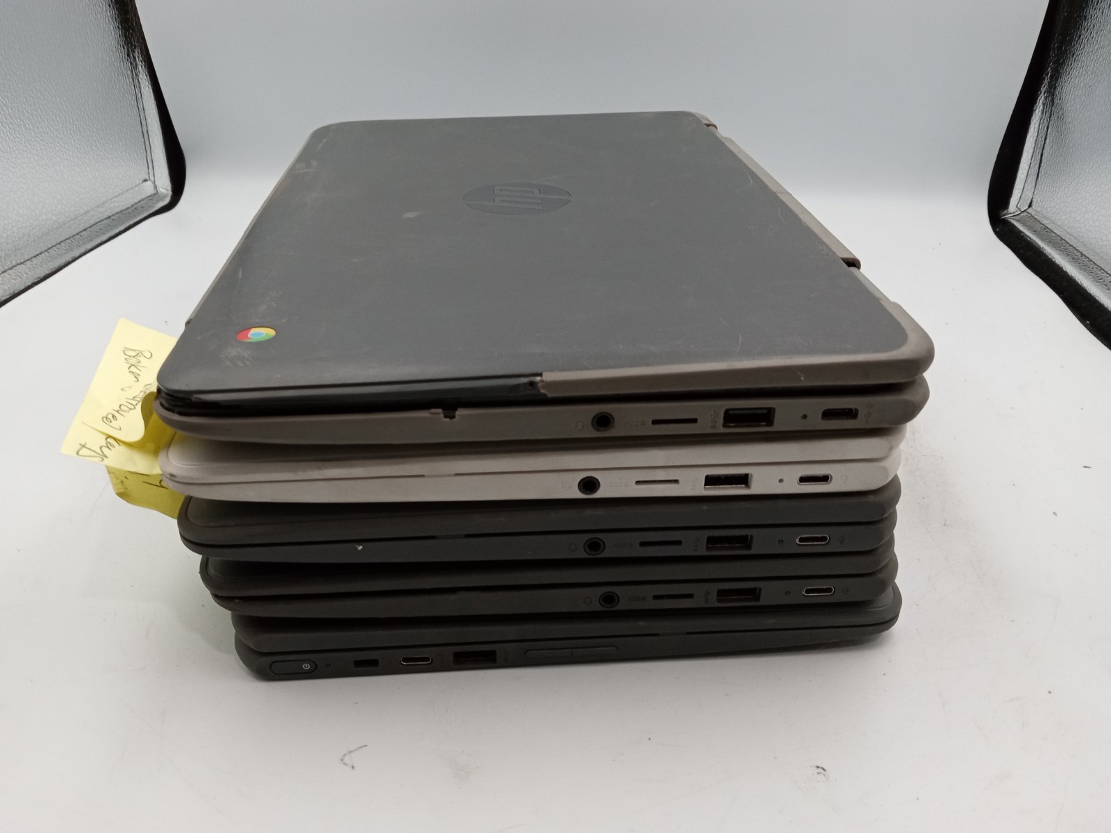 Lot of 5 – HP Chromebook x360 11.6″ Laptops – FOR PARTS – VARIOUS ISSUES -RR