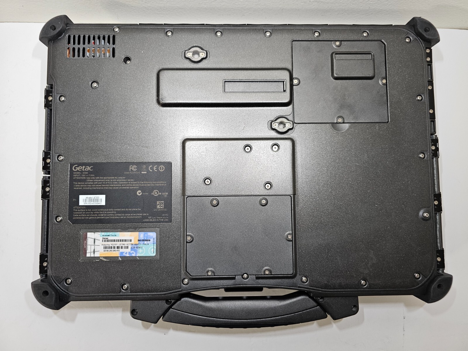 GETAC X500 G2 Rugged LAPTOP 15.6″/i7-4600U 2.90GHz/8GB RAM/+CHARGER/NO SSD/CADDY