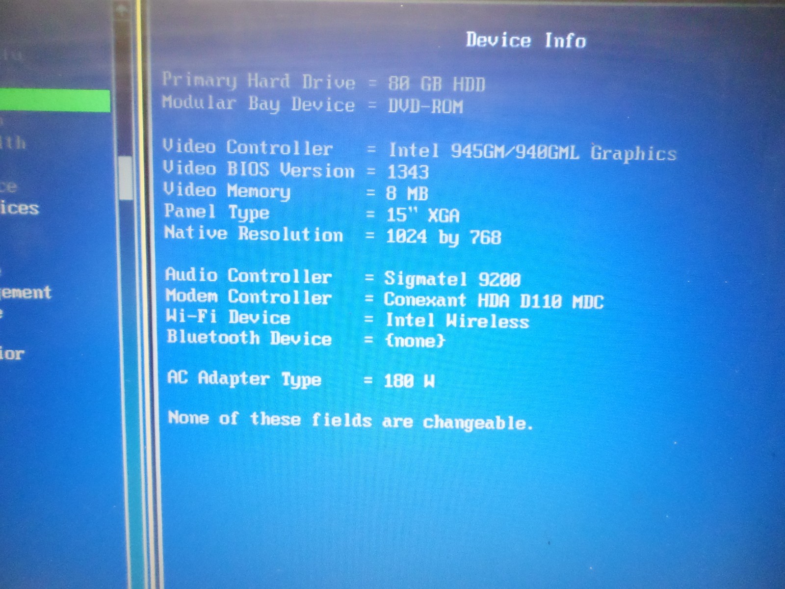 Dell D520 (1.66GHz/1GB/80GB/DVDROM) XGA, SERIAL Port, WINDOWS XP Pro