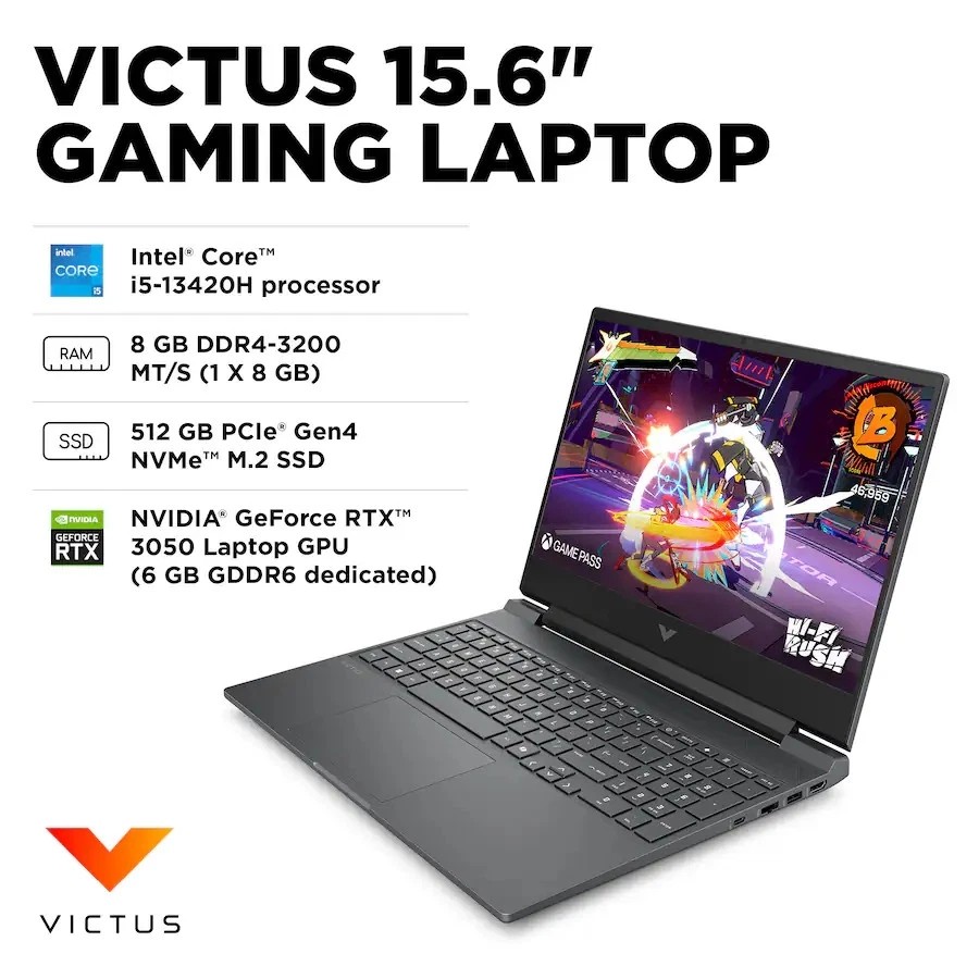 HP Gaming Laptop Victus 15.6 in 144Hz Core i5 NVIDIA RTX 3050 Backlit Windows OS
