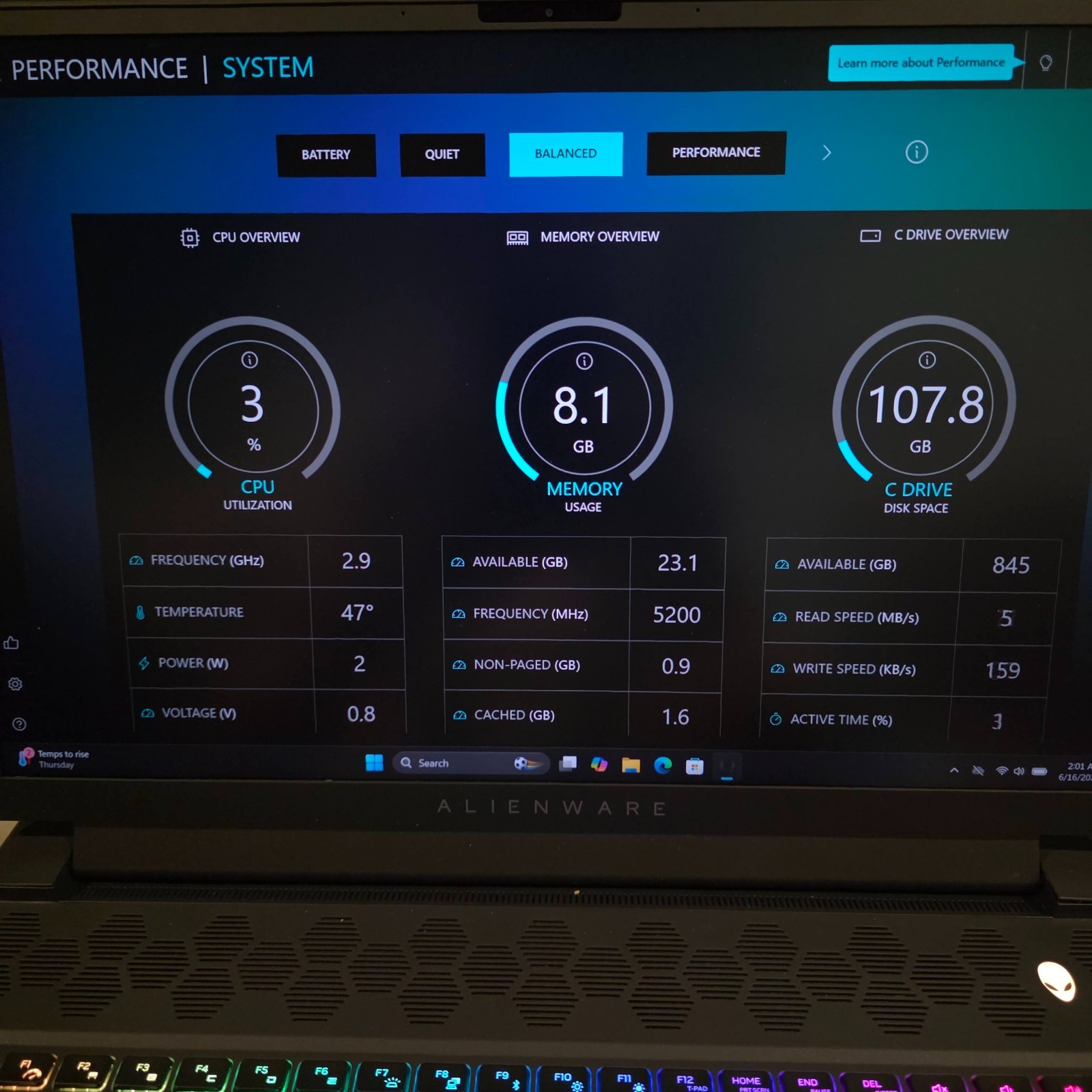 Alienware M18 R1 18″ 480Hz FHD+ RYZEN 9 7945HX 32GB 1TB SSD RX 7900M 16G DDR6