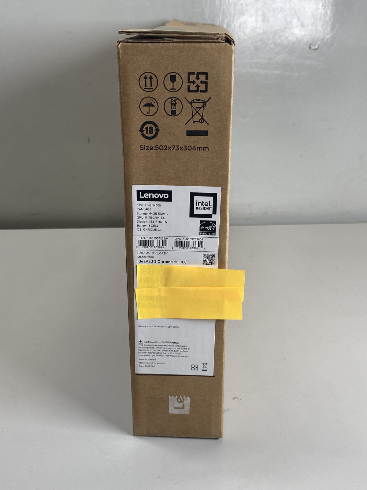 Lenovo Laptop IdeaPad 3 Chrome 15IJL6 15.6″ Intel Celeron N4500 64GB- Silver