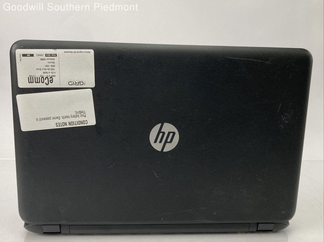 HP Laptop AMD A10-7300 1.9GHz 6Gb RAM 1000Gb HDD (Ubuntu) – Tested