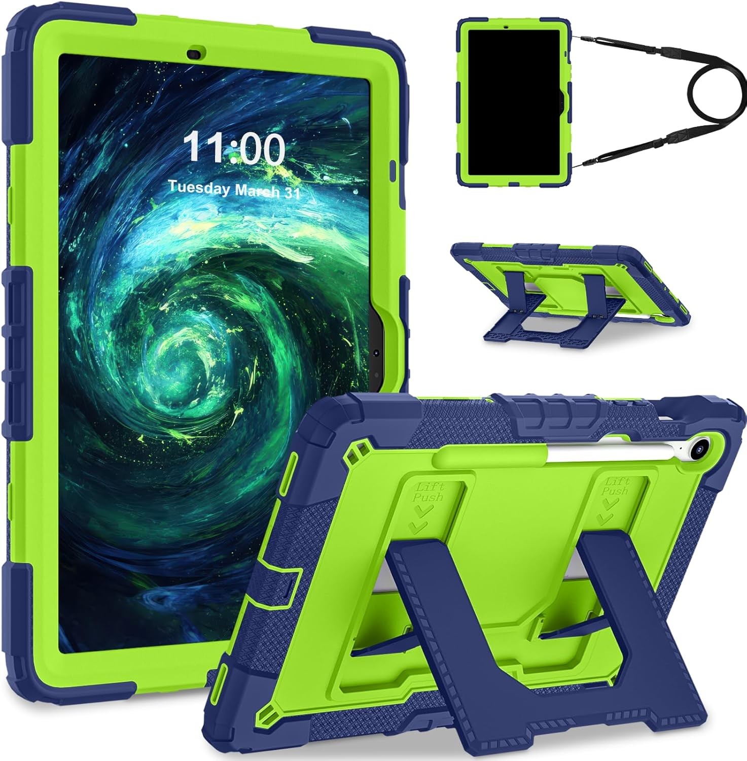 Case for Samsung Galaxy Tab S10 Lite / S10 FE / S9 FE 5G 10.9-Inch, Navy Green