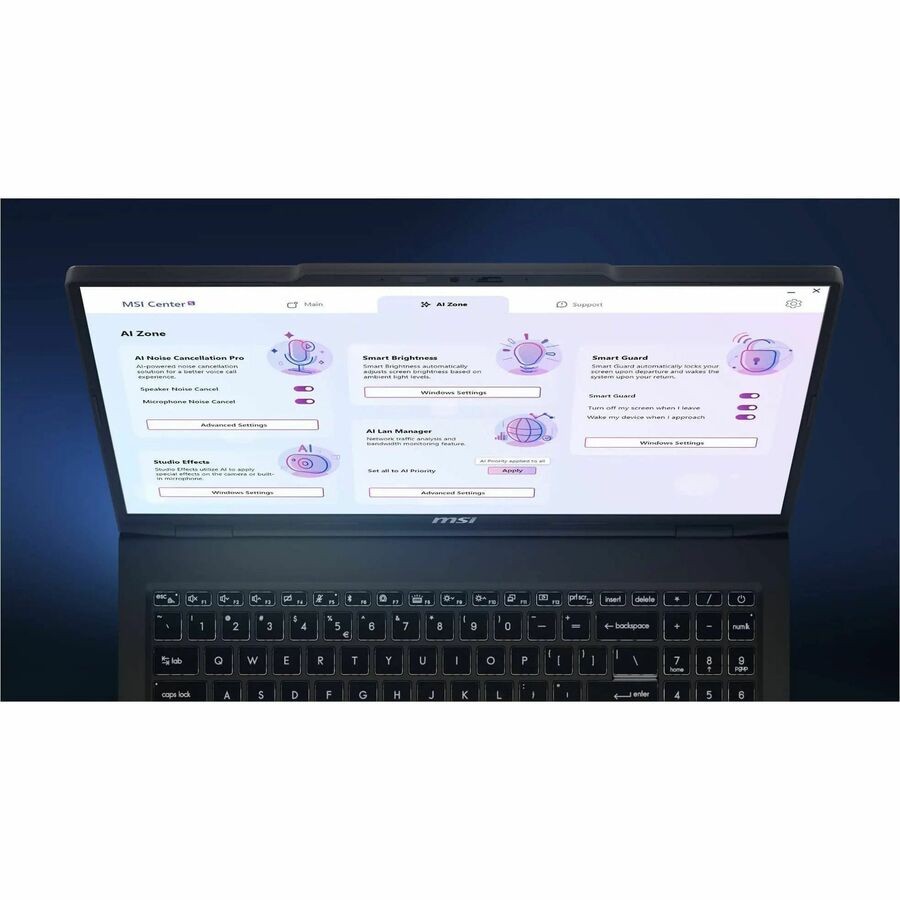 MSI Venture 16 AI A1M Venture 16 AI A1MTG-048US 16 Touchscreen Notebook – Full