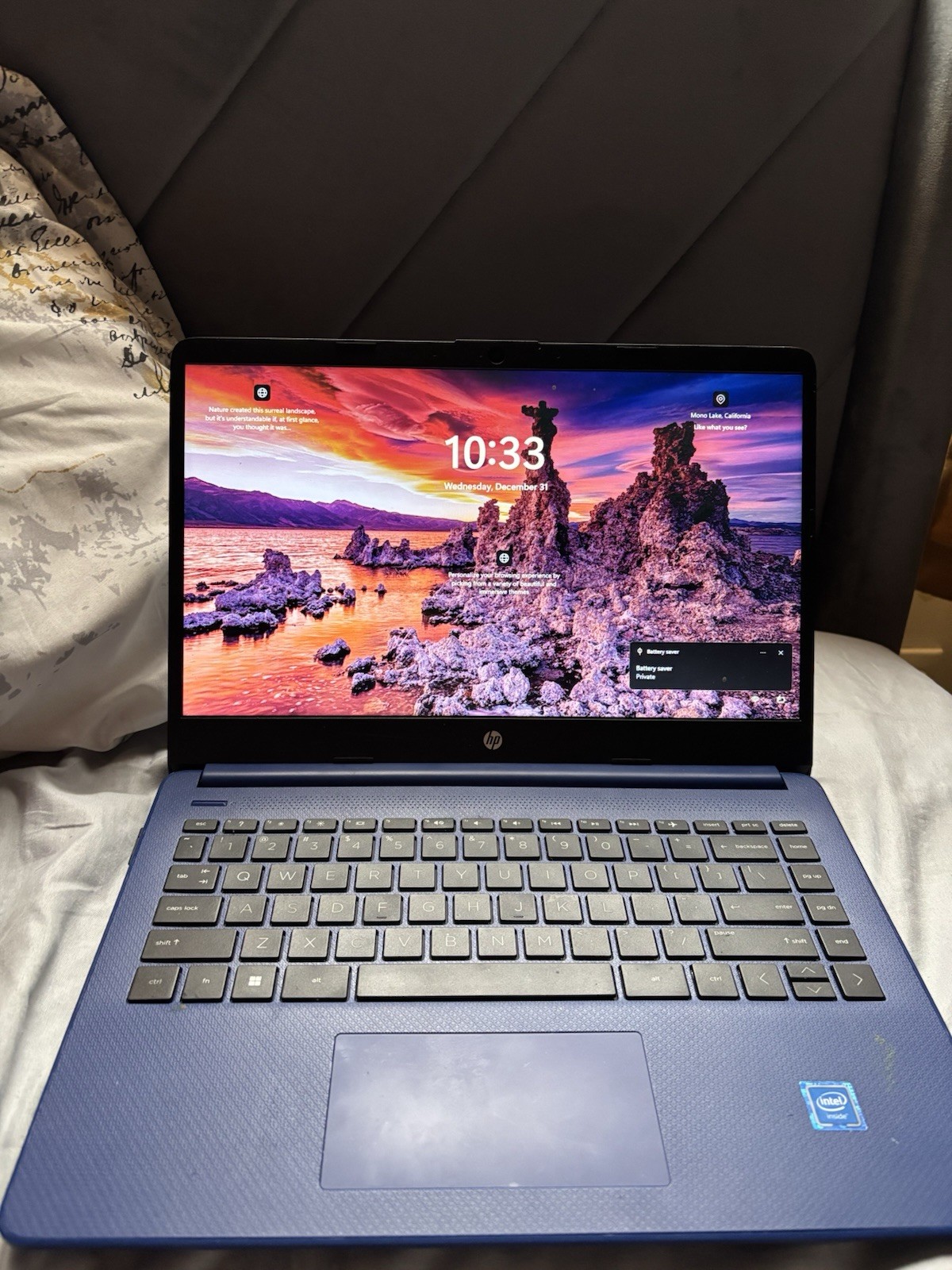 HP Blue Notebook Laptop Intel Inside Processor Integrated On-Board Graphics PC