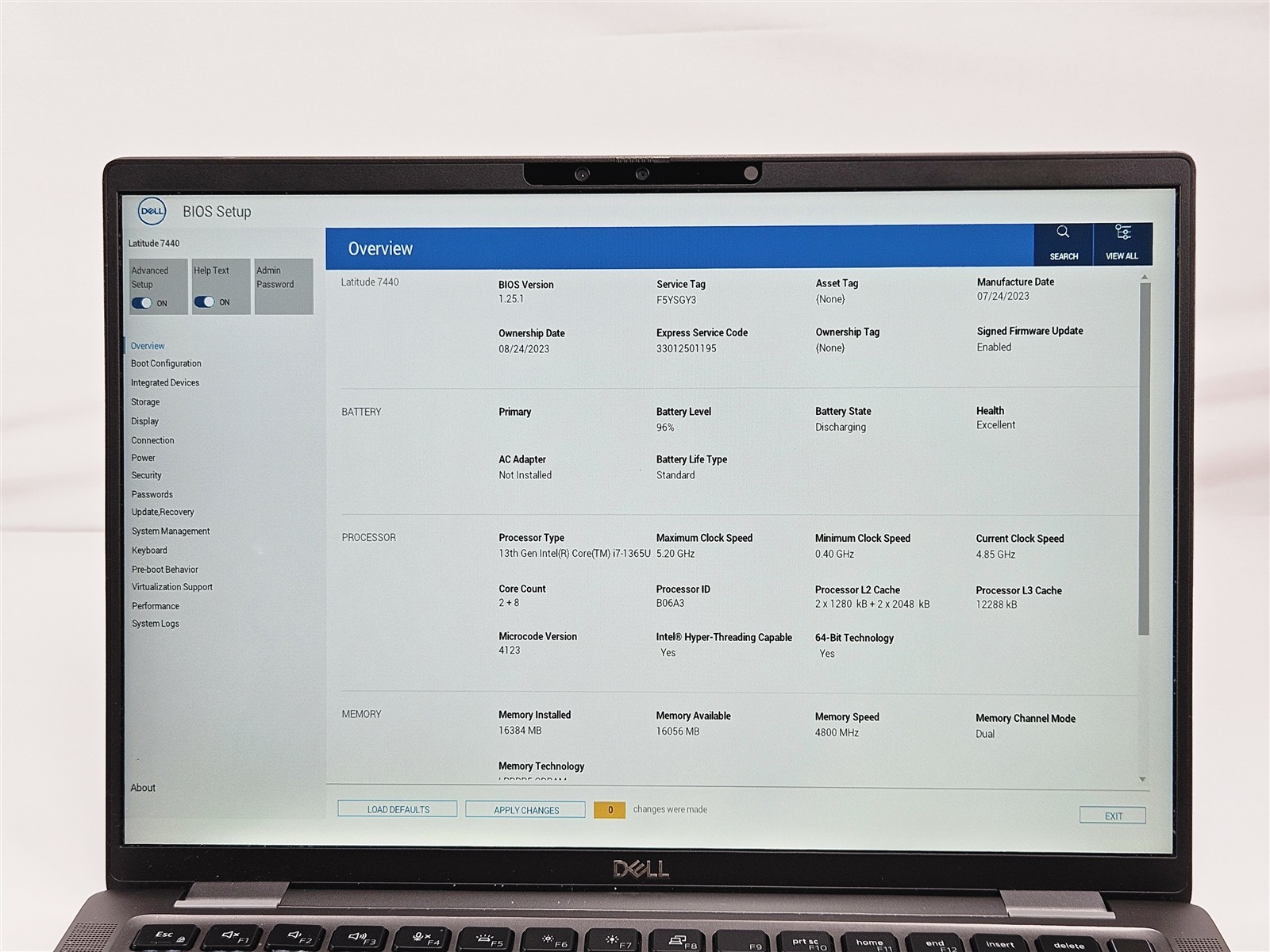 Dell Latitude 7440 Intel Core i7-1365U 16GB RAM 256GB SSD 14″ Grey Laptop