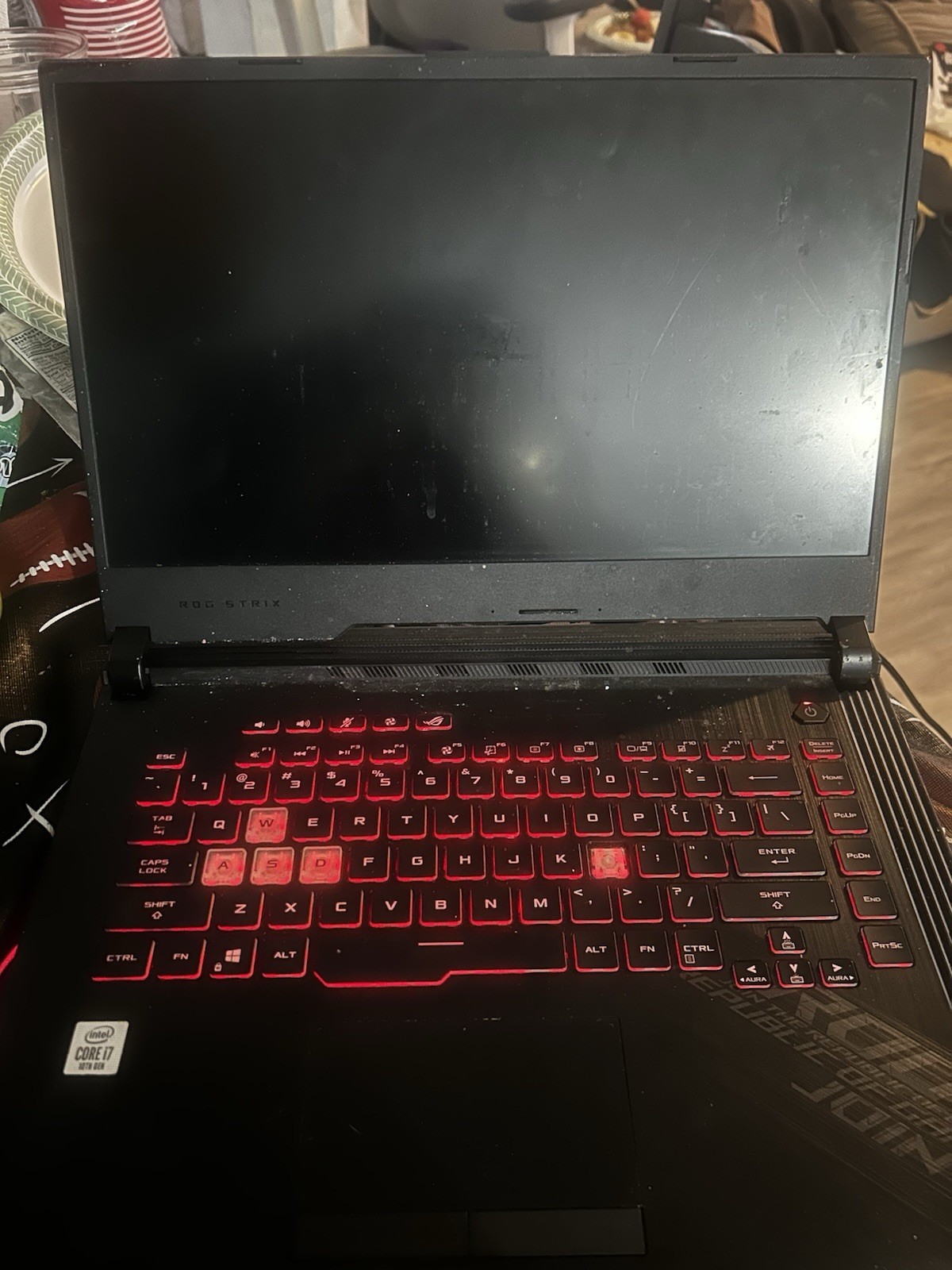 ASUS ROG Strix G15 G512LI i7 GTX 1650Ti –Powers On No Display – For Parts