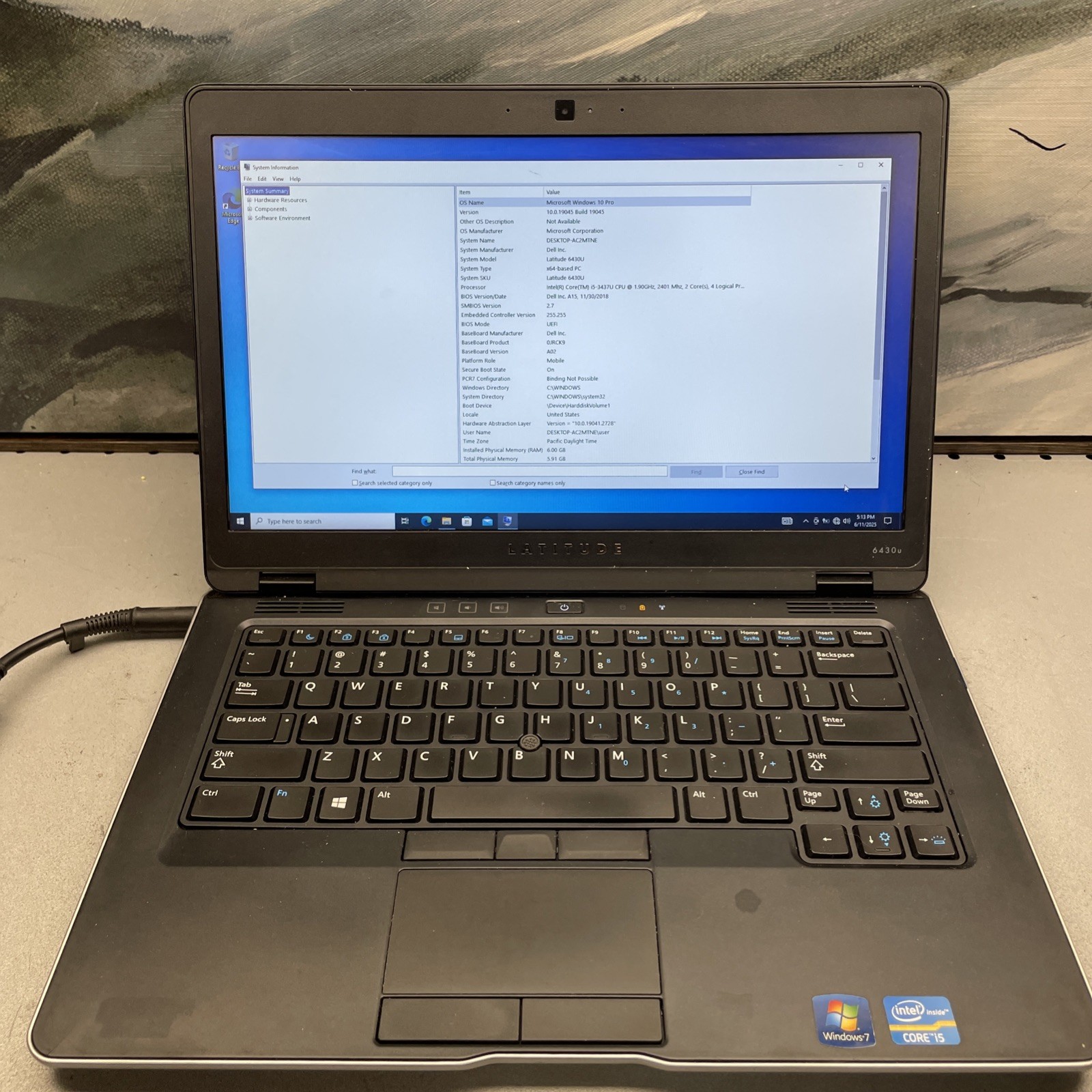 Dell Latitude 6430u Intel i5-3437u Win 10 257GB SSD 6GB Ram