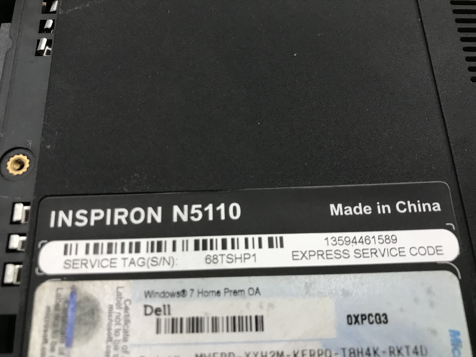 DELL INSPIRON N5110 – FOR PARTS/NO POWER – INTEL I5 2ND GEN – 4GB RAM – READ -BB