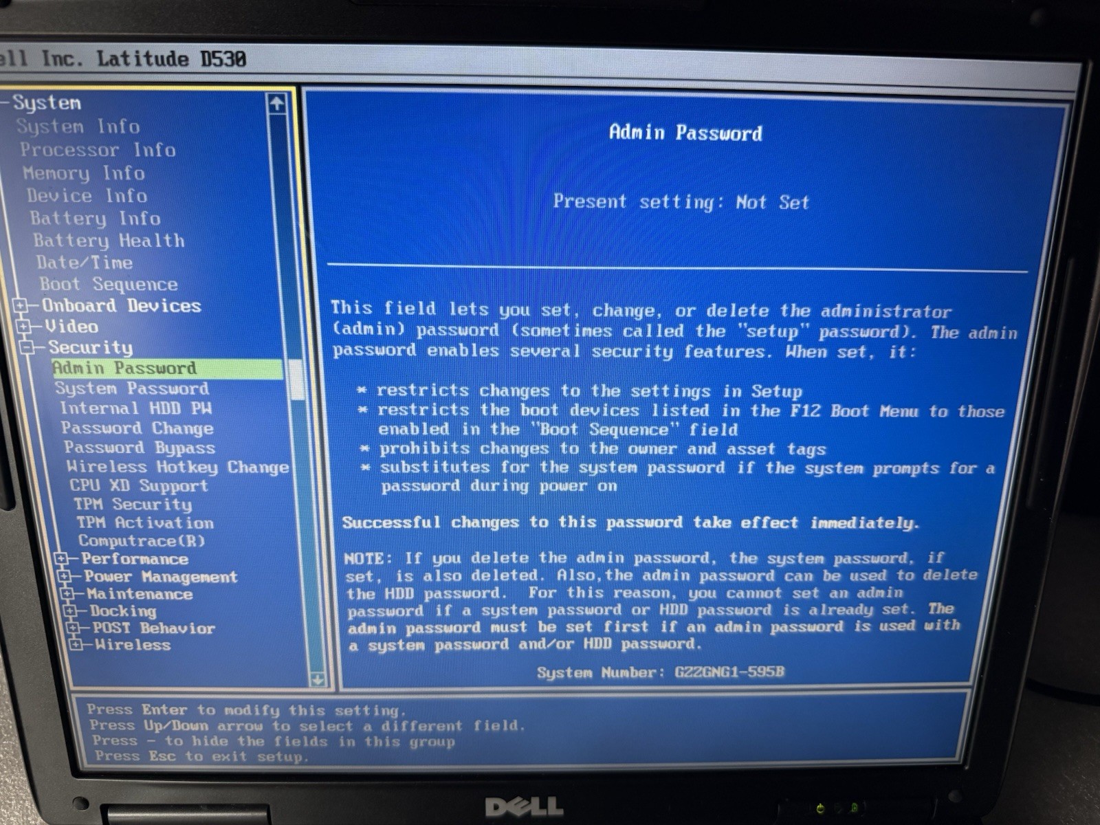 Dell Latitude D530 Intel Core 2 Duo 2.20 GHz 1GB RAM 80GB HDD No OS