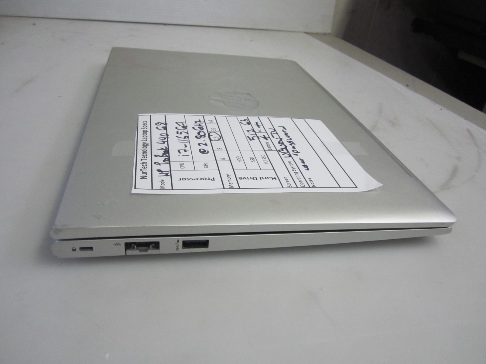 HP ProBook 440 G8 i7-1165G7 16GB 2.80GHz 512GB M2SSD UBUNTU LAPTOP + AC