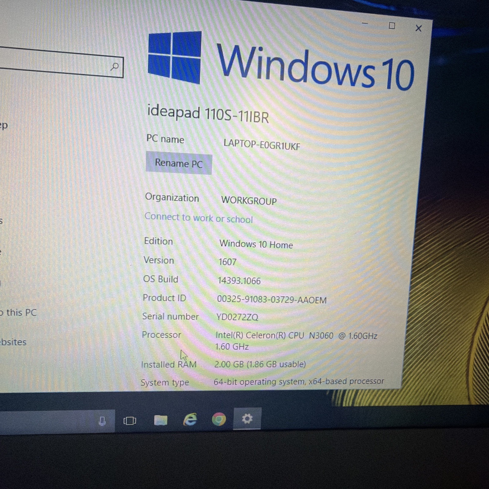 Lenovo IdeaPad 110S 11.6″ White Laptop Celeron Tested Works Great Sold As Is