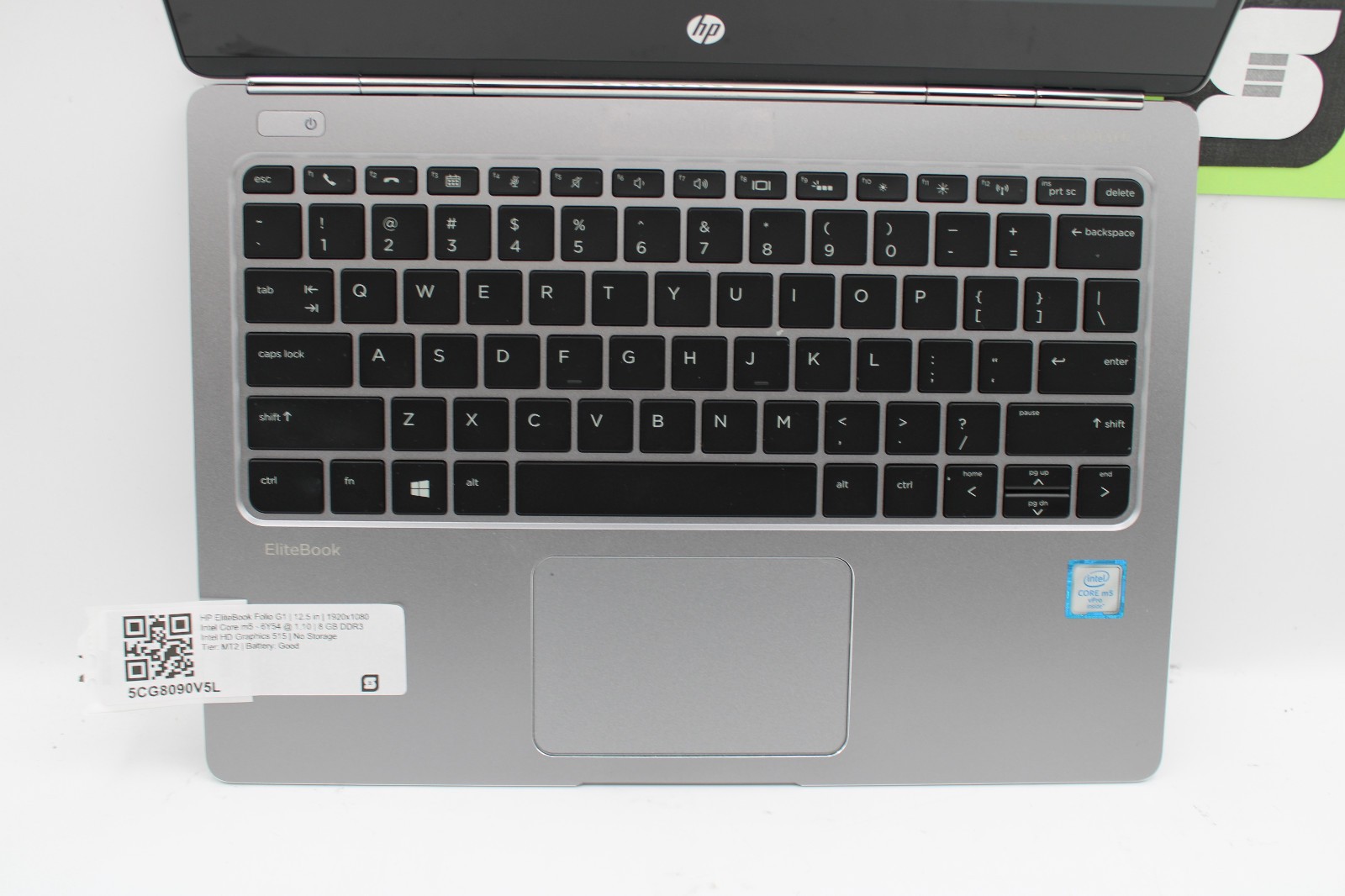 HP EliteBook Folio G1 Touch m5-6Y54 @ 1.1 GHz 8GB RAM No SSD No OS