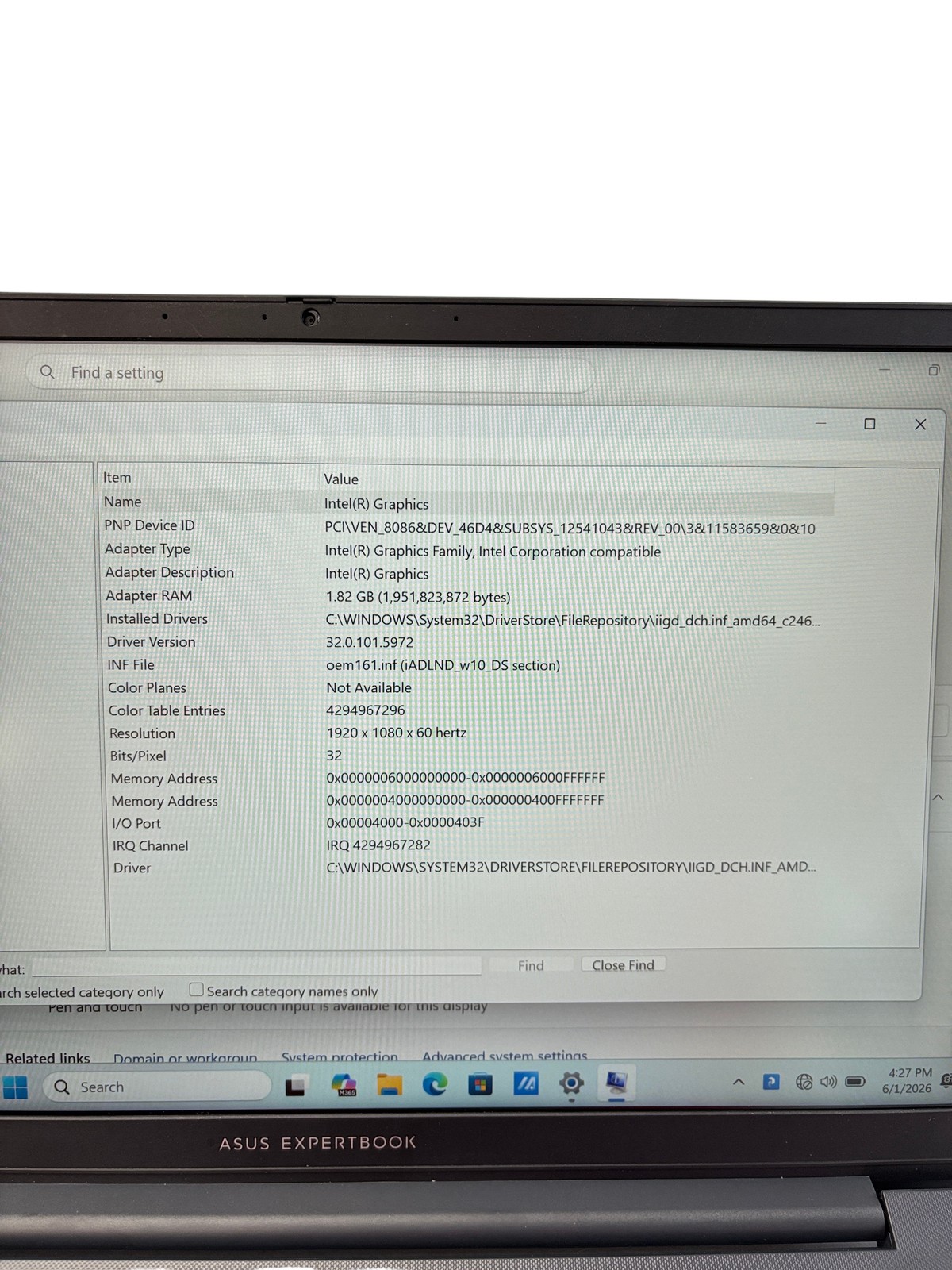 ASUS ExpertBook B1403CTA Intel N150 800 MHz 4GB RAM 128GB SSD 14″