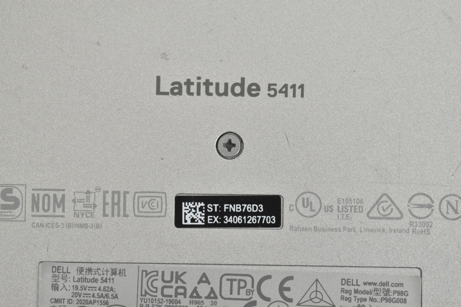 Dell Latitude 5411 Laptop i5-10400H 2.6GHz 16GB 256GB SSD No OS *See Details*