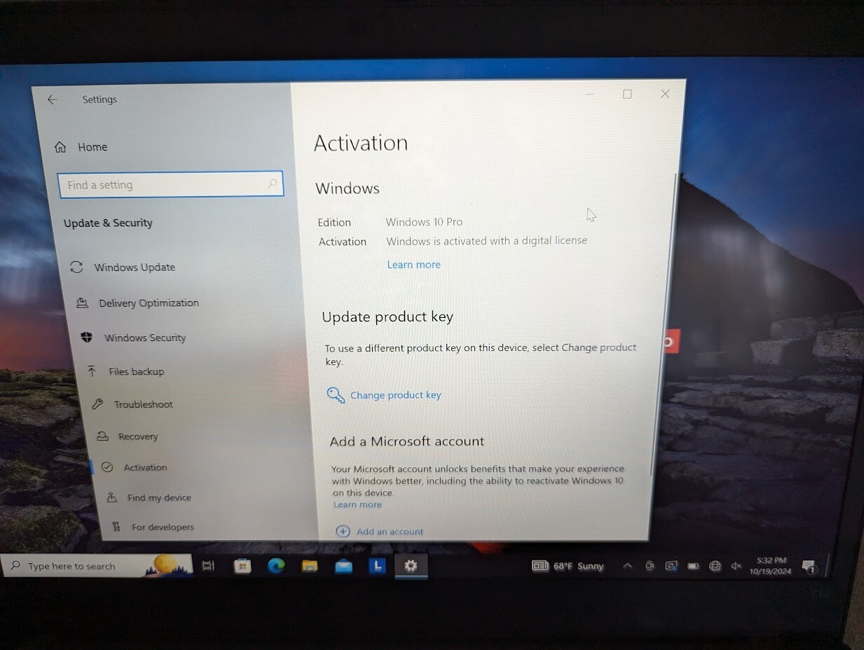 Lenovo T14 G1 i7-10610U 48GB RAM/500 GB SSD – Win 10 Pro TOUCHSCREEN