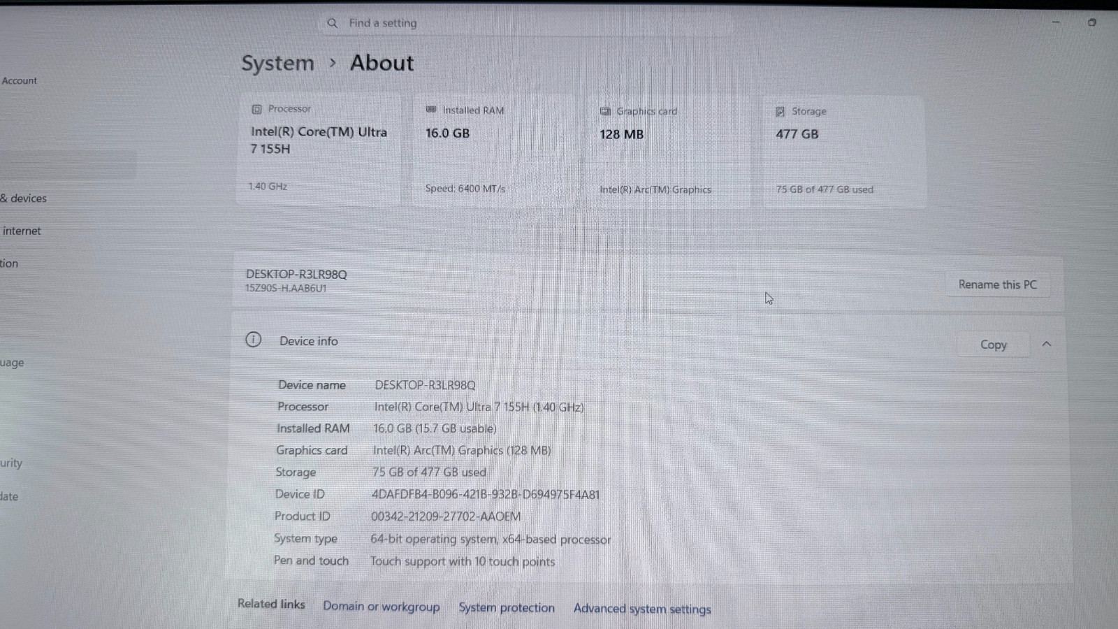 LG Gram 15Z90S 15.6″ FHD Touch Ultra 7 Processor 155H 16GB 512GB SSD Windows 11