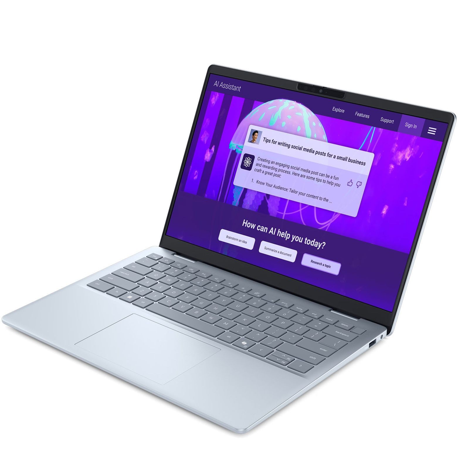 Dell 14 Plus 14″ WQXGA Intel Ultra 7-256V 2.20GHz 16GB 1TB SSD W11H Laptop, BL