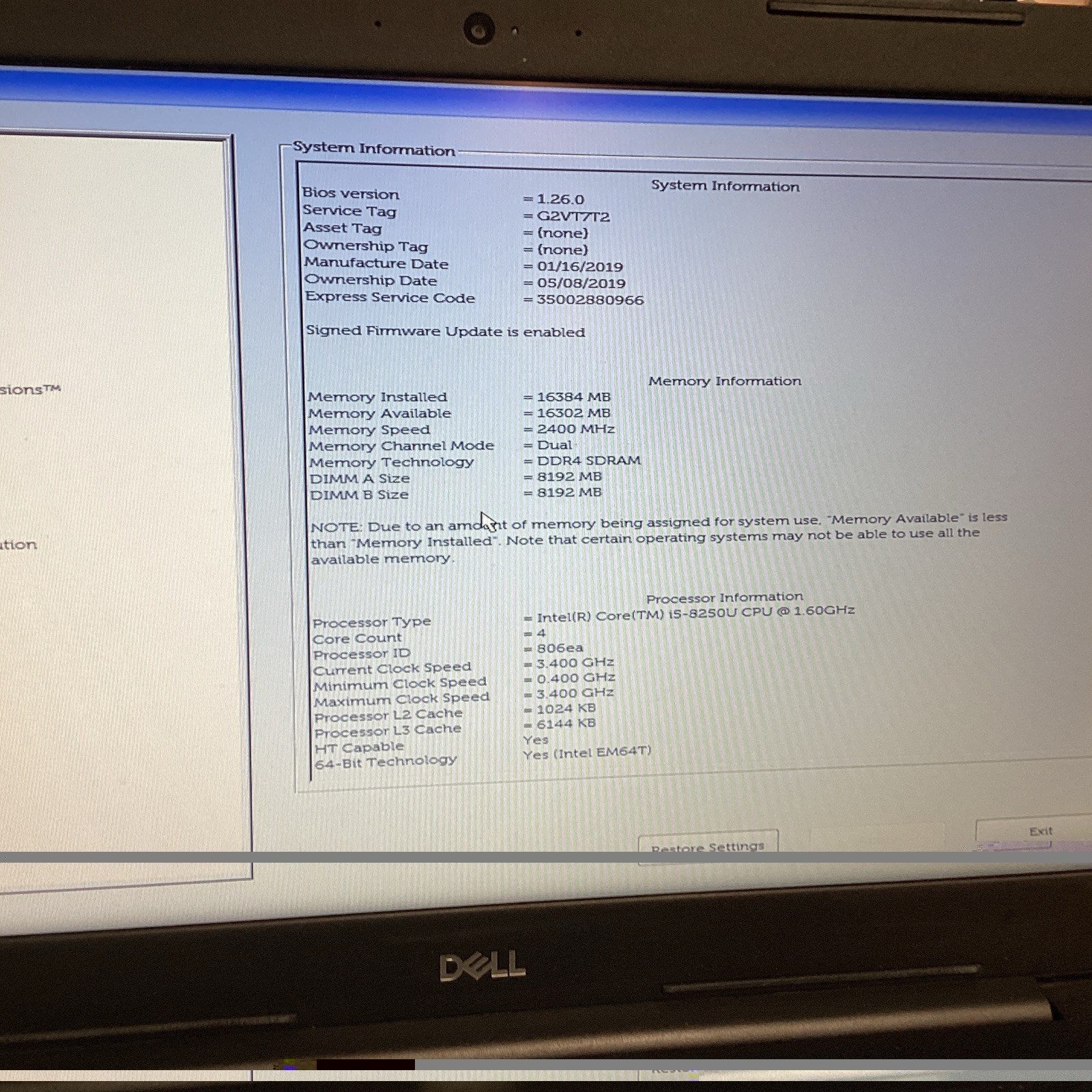 Lot 2 Dell Latitude 3590 15.6” laptop i5-8250U 16GB RAM 512GB SSD Windows 10 Pro
