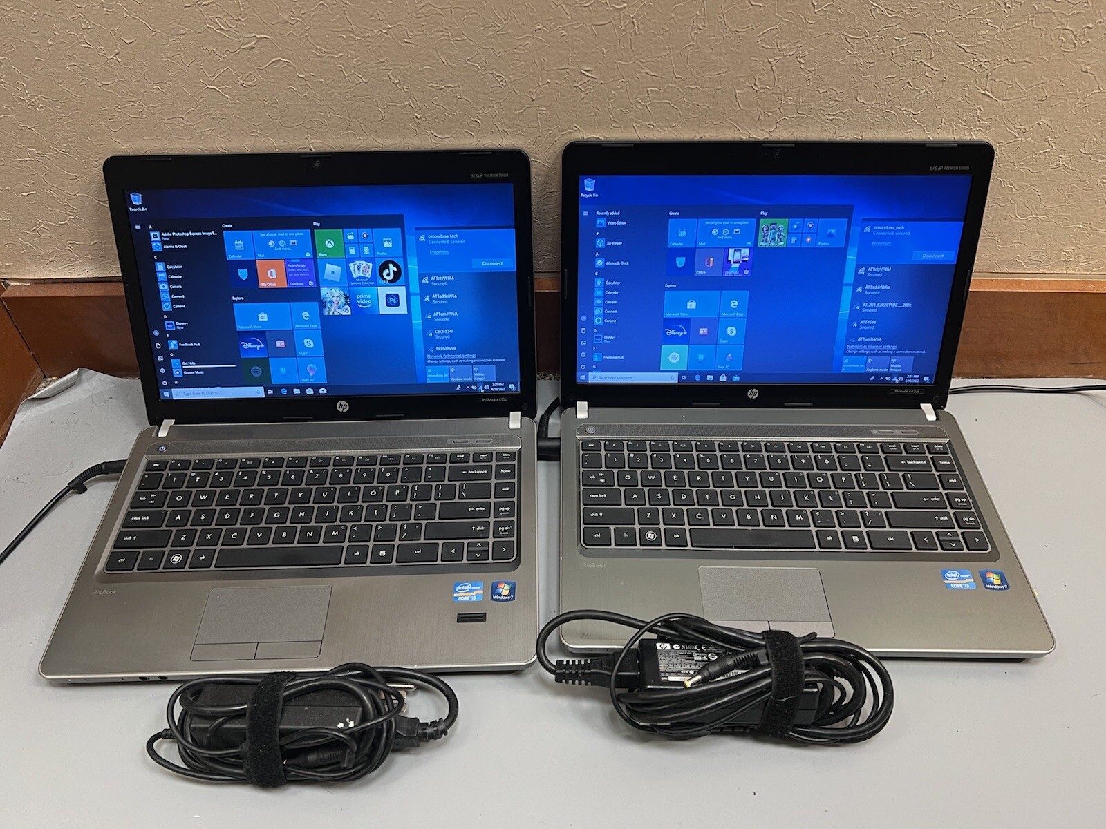 Lot of 2 HP Probook 4430s Intel Core i3-2310M 2.10GHz 4GB RAM 500GB HDD WEBCAM