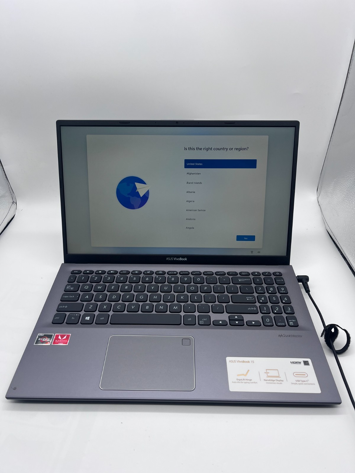 ASUS VivoBook 15.6″ AMD Ryzen 3 3200U 4/128GB Slate Gray F512DA-WH31 win 11