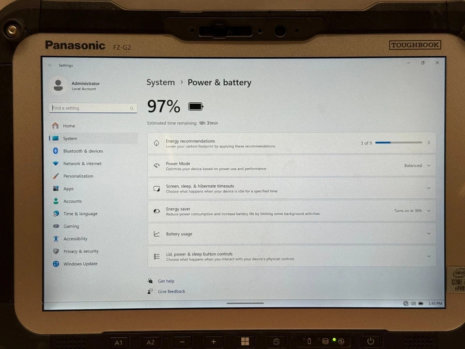 Panasonic FZ-G2 i7-10810U 16GB 1TB Win 11 Pro FZ-G2BZ00AKM Tablet & Charger