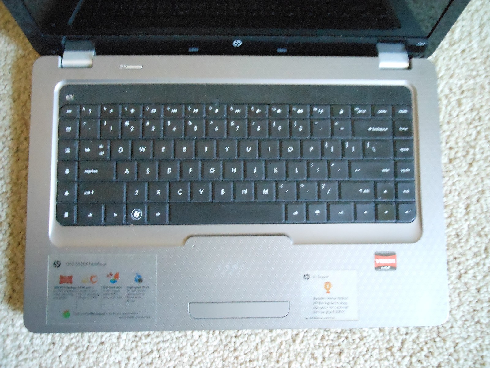 LOT OF 2 – HP G62 AMD Athlon II Dual-core 2.20MHz 4GB HDD WINDOWS 10”