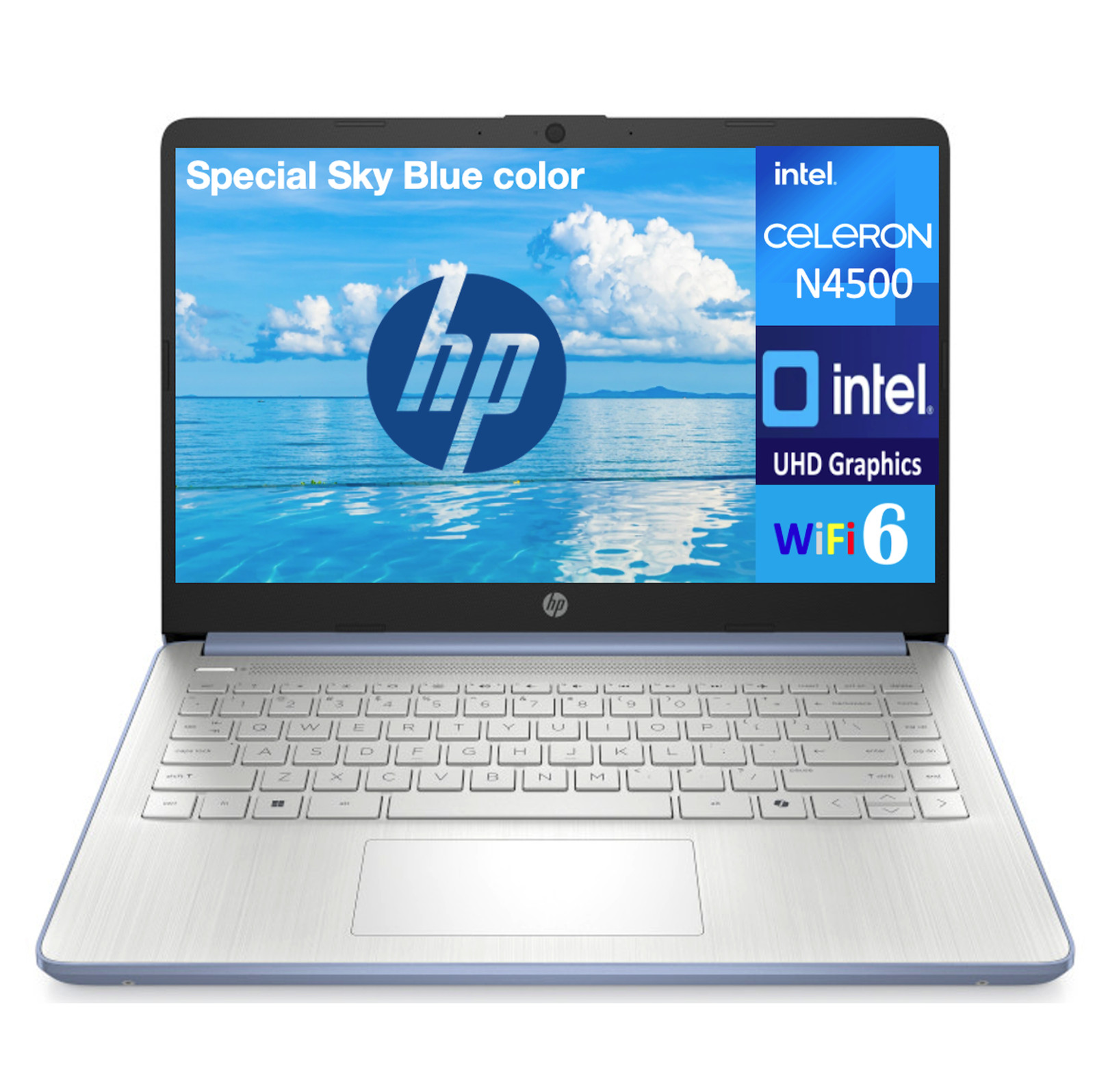 HP 14 14″ 1366×768 Intel Celeron N4500 4GB 64GB eMMC SSD Windows 11 Home S-Mode