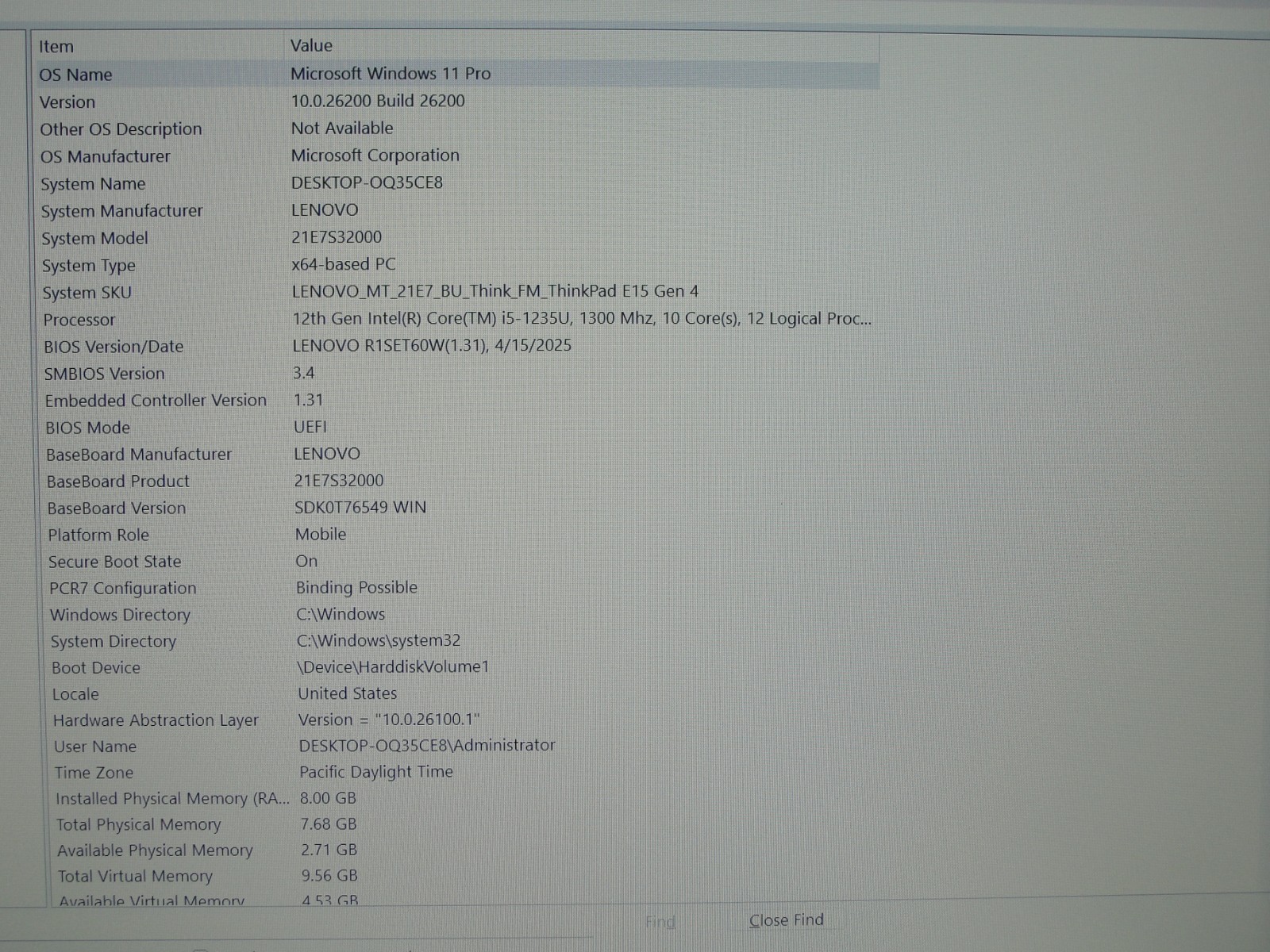 Lenovo ThinkPad E15 Gen 4 15.6″ FHD i5-1235U 1.3GHz 8GB 512GB SSD Win11Pro+PA
