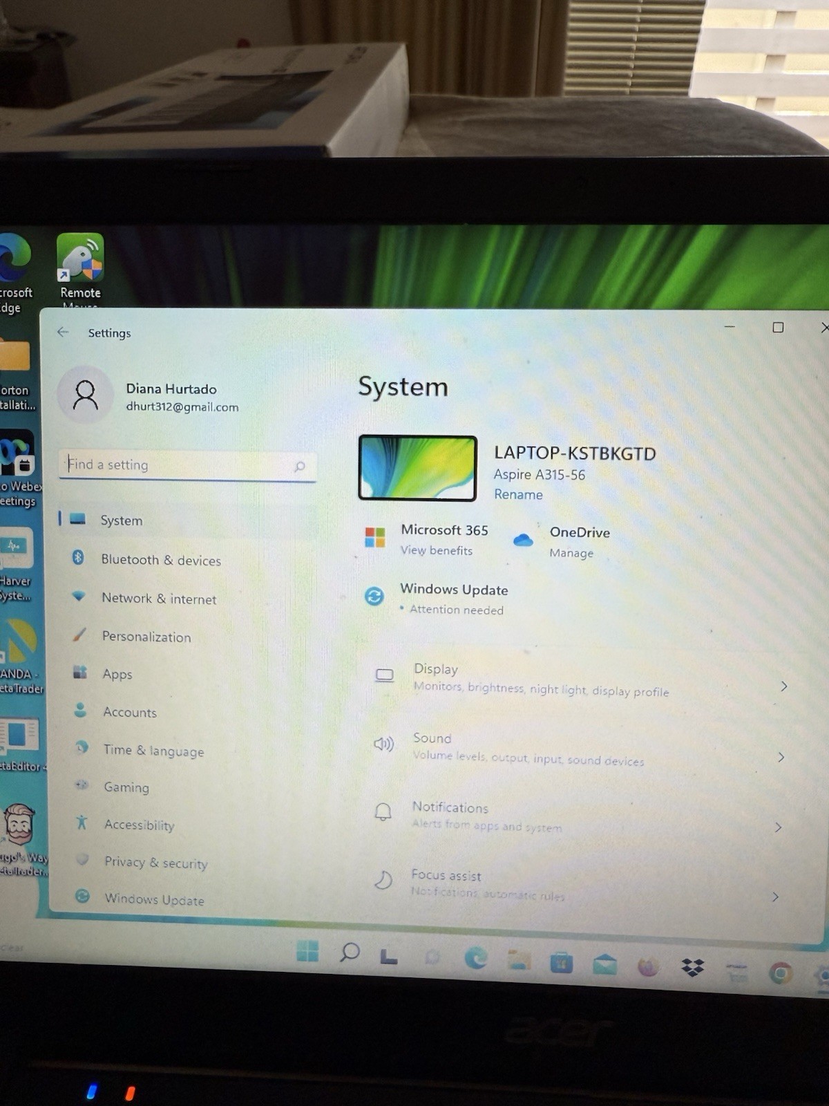 Acer Aspire 3 A315-21G-27XB 15.6″ (128GB SSD, 2.00 GHz, 4GB) Laptop – Black