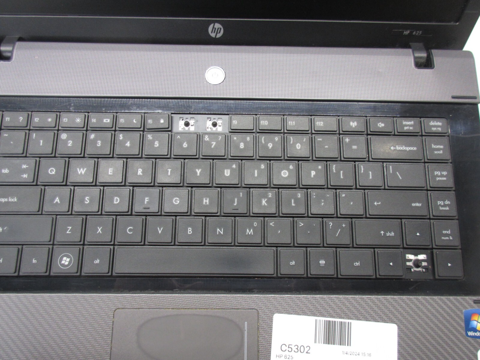 HP 625 Laptop AMD V160 4GB Ram No HDD or Battery – HDD cable broken