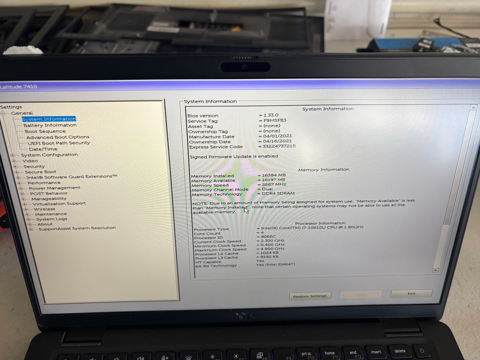 Dell Latitude 7410 14″ FHD Laptop i7 10th up 4.9GHZ 16GB DDR4 512gb NVMe W11P