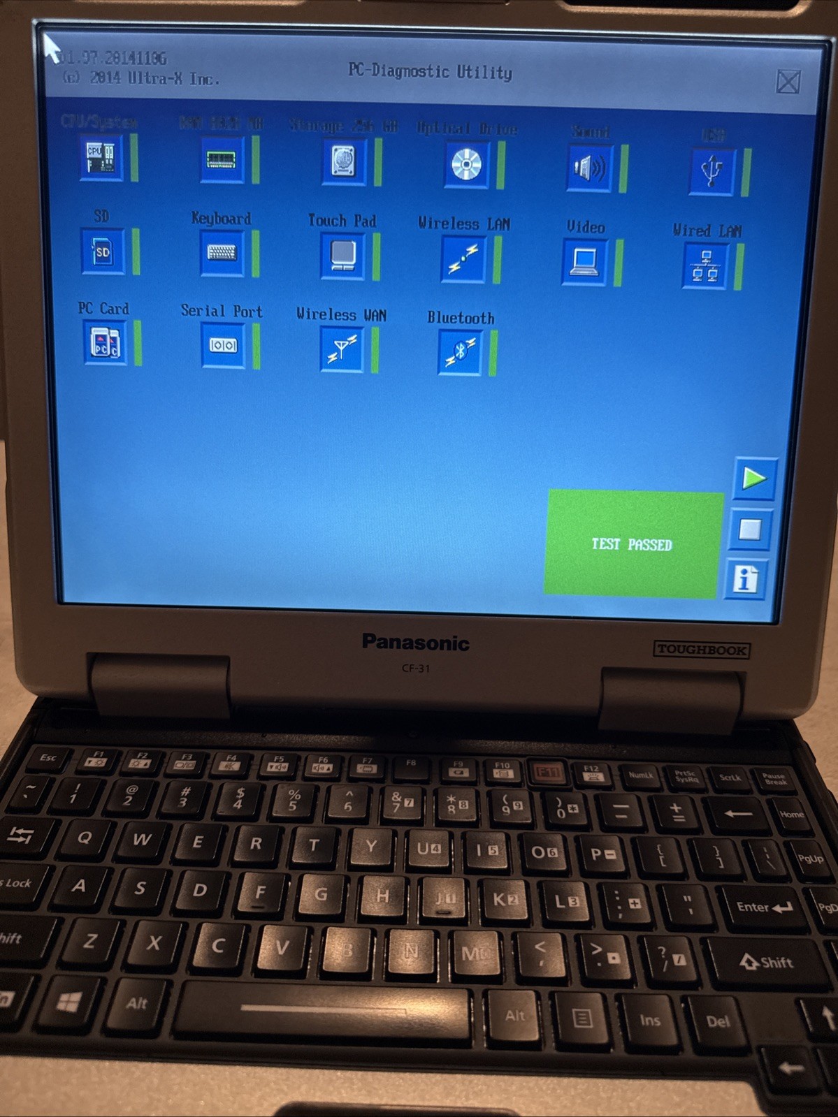 Panasonic Toughbook CF-31 MK5 i5-5300U 2.30GHz 8GB/256GHDD/DVD/No AC Charger