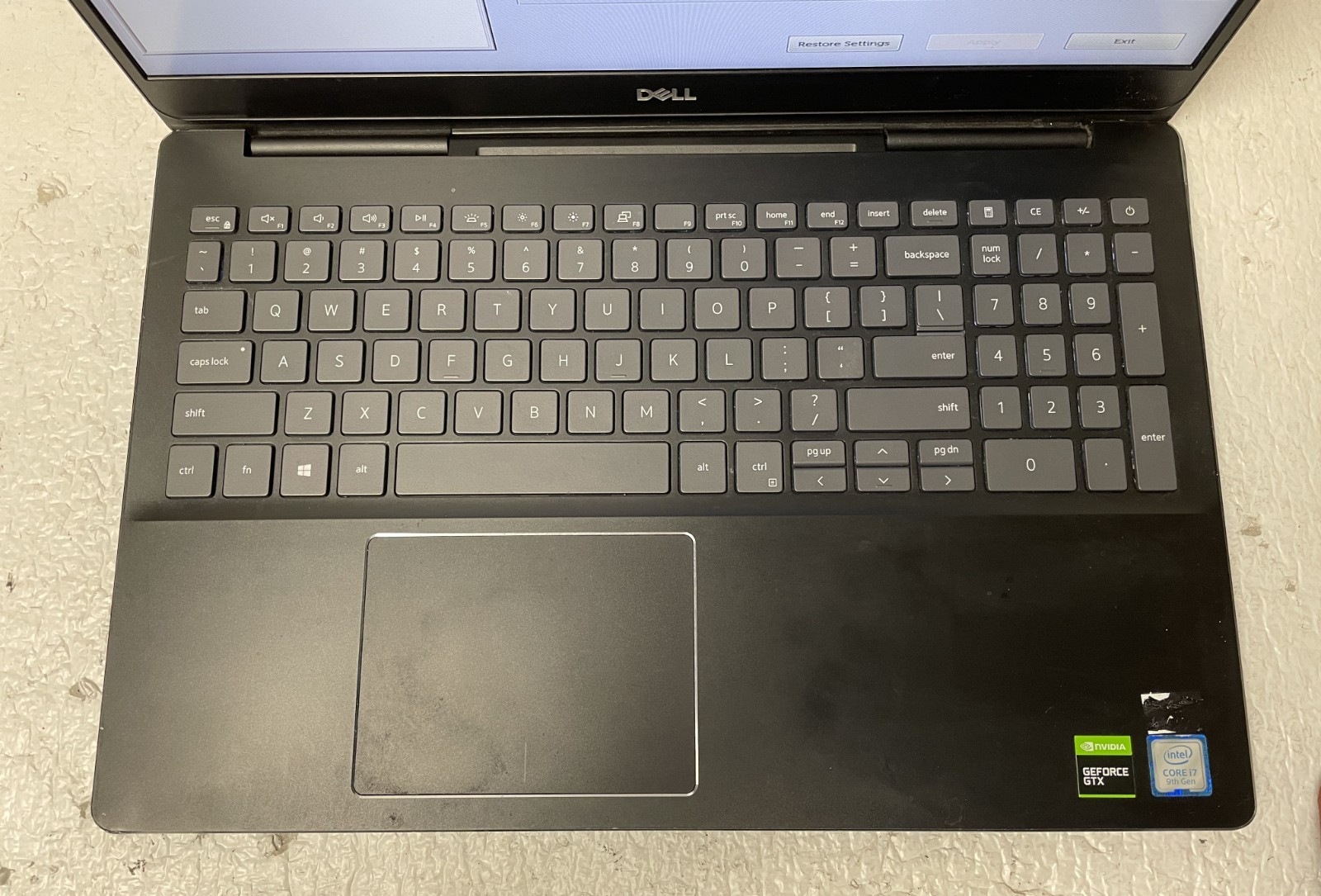 Dell Vostro 7590 Core Intel i7-9750H @2.60GHz 8GB RAM NO SSD For Parts *READ