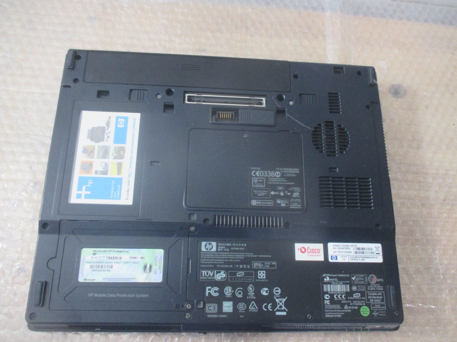 Vintage HP Compaq nc6120 1.73Ghz , 512MB Ram, DVDRW, NO HDD, ,BIOS BOOT, AS IS