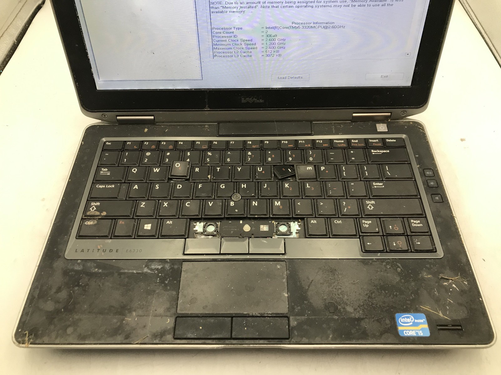 DELL LATITUDE E6330 – BOOTS TO BIOS – INTEL I5 3320 – 8GB RAM – 13″ – READ – BB!