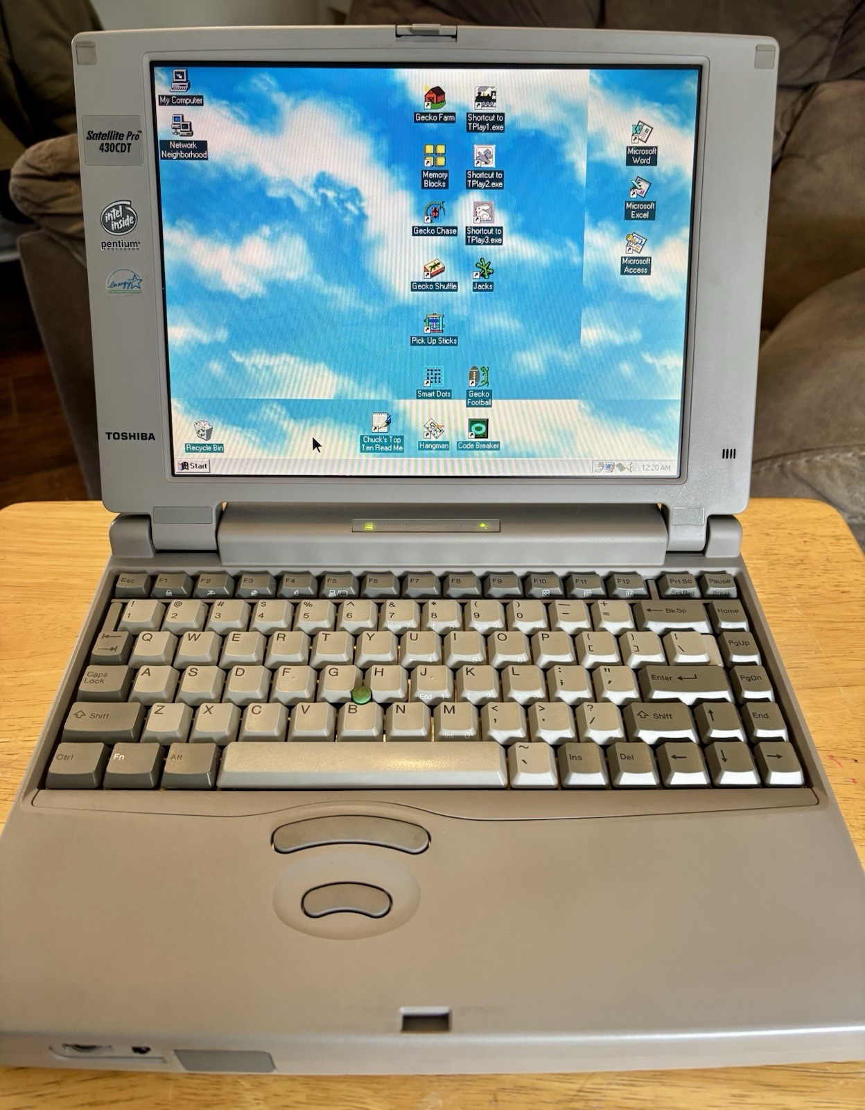 Vintage Toshiba Satellite Pro 430CDT Pentium 120MHz/1.26GB Processor TESTED/READ